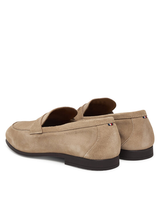 Tommy Hilfiger Lordsi Tommy Hilfiger Flexible Slim Suede Loafer FM0FM05745 Bēšs