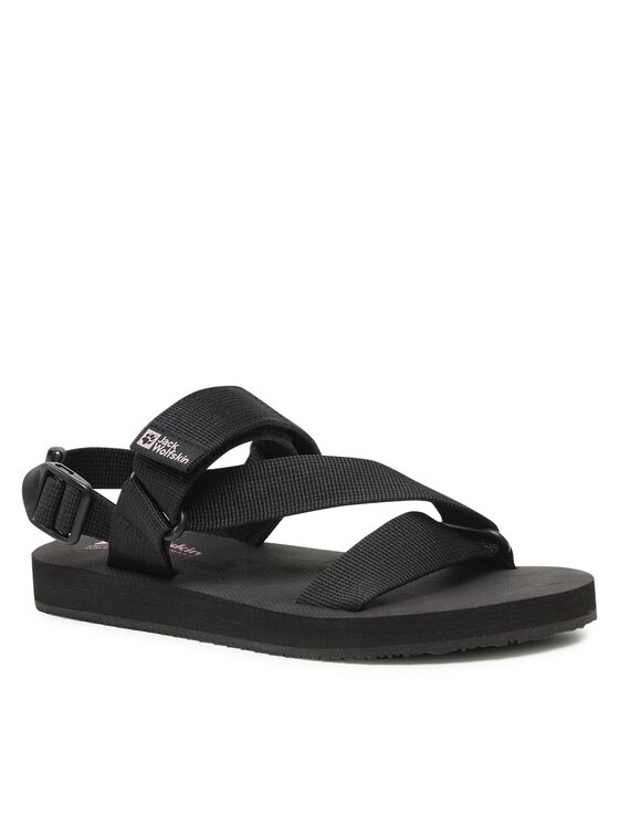 Jack Wolfskin Sandále Jack Wolfskin Urban Entdeckung Belt Sandal W 4056801 Čierna