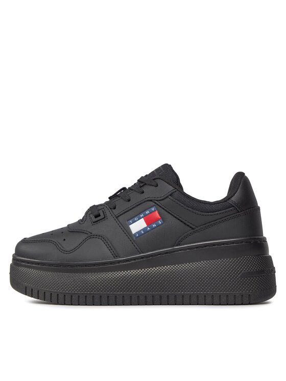 Tommy Jeans Sneakers Tommy Jeans Tjw Retro Basket Flatform Ess EN0EN02506 Negru