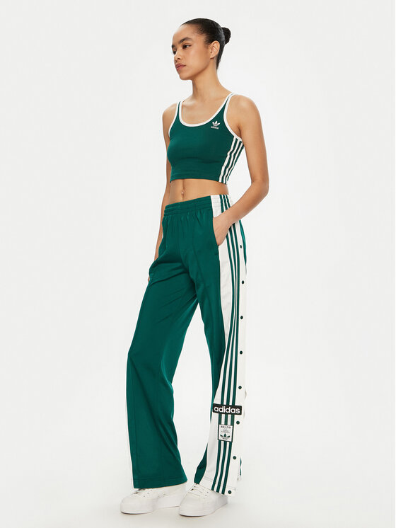 adidas adidas Marškinėliai adicolor 3-Stripes JD4614 Žalia Slim Fit