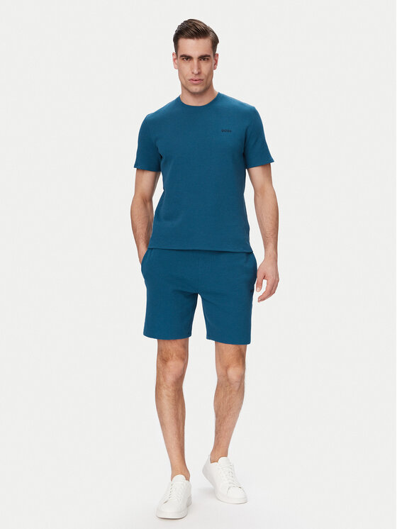 BOSS BOSS Camiseta Waffle 50535892 Azul Regular Fit