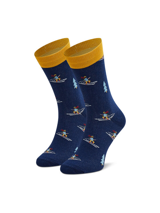 Dots Socks Skarpety długie Dots Socks DTS-SX-482-G Granatowy