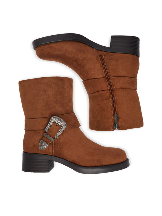 Guess Jeans Botine Guess Jeans CEO-HY62197-1 Maro deschis