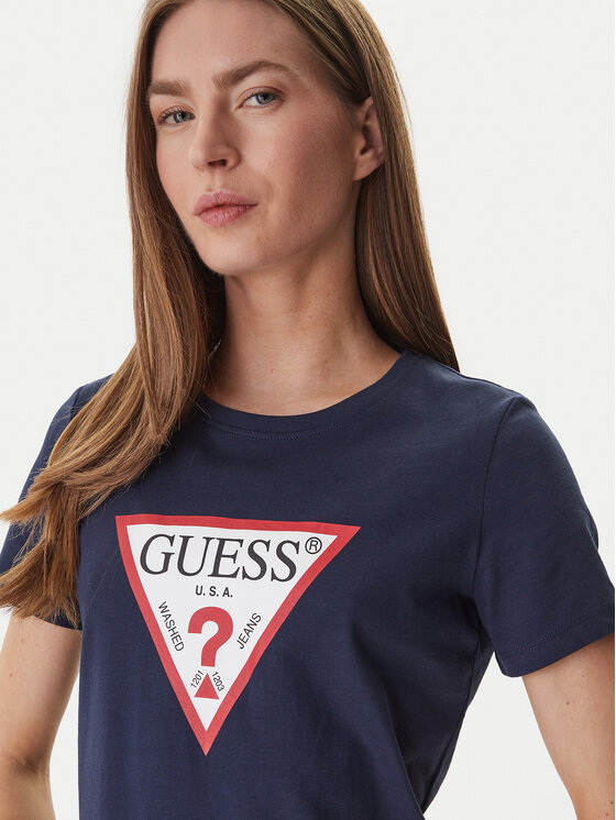 Guess Guess Camiseta W1YI1B I3Z14 Azul marino Regular Fit