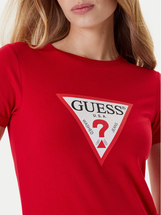 Guess Jeans Guess Jeans Camiseta W4YI04 J1314 Rojo Slim Fit