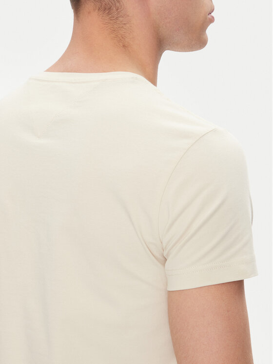 Tommy Hilfiger Tommy Hilfiger T-shirt MW0MW10800 Bež Slim Fit