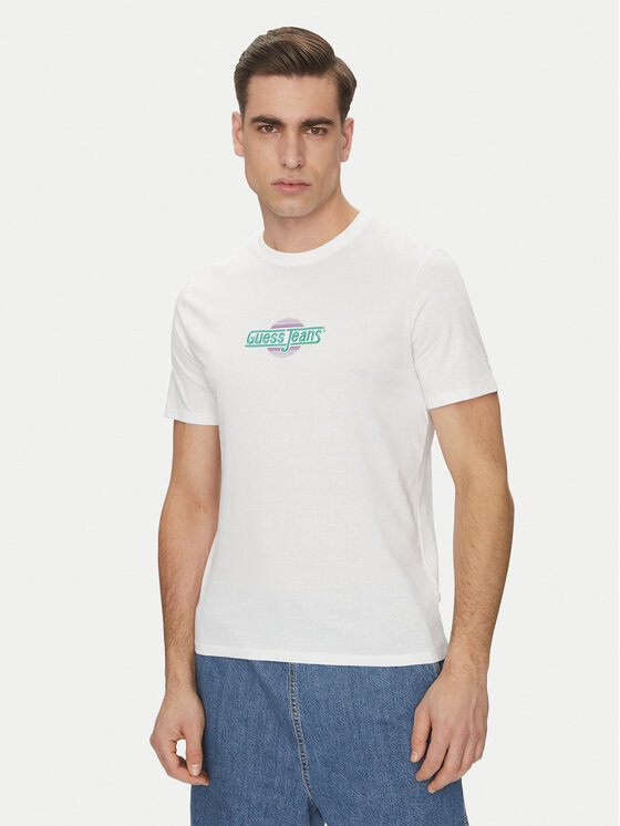 Guess Jeans Guess Jeans Футболка M5GI23 K8HM0 Білий Slim Fit