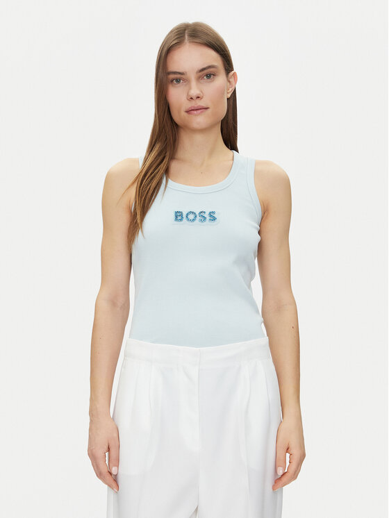 BOSS BOSS Top C-Ematite 50536985 Svetlo modra Slim Fit