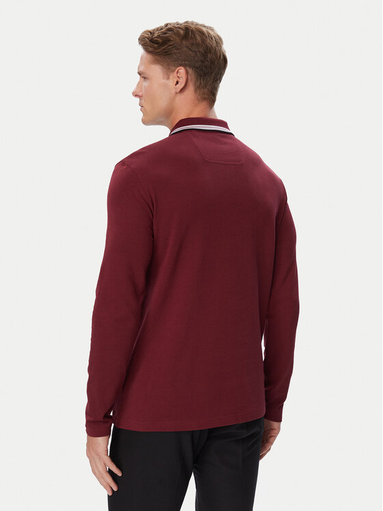 BOSS BOSS Polo Plisy  50536609 Guinda/burdeos Regular Fit