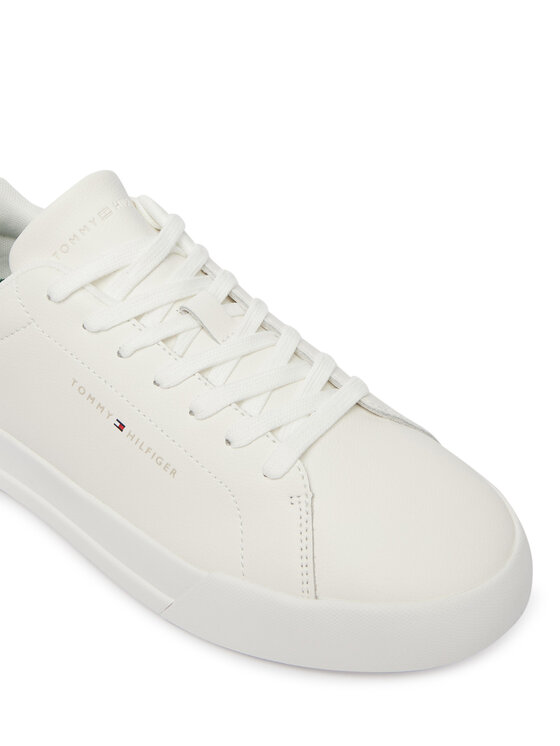 Tommy Hilfiger Snīkeri Tommy Hilfiger Th Court Core Ess Leather FM0FM05367 Balts
