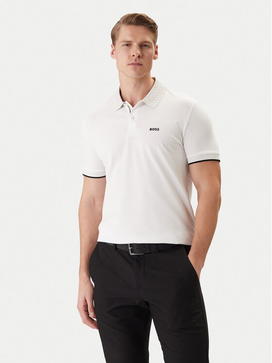 BOSS BOSS Polo PL_GOC Chip Paddy 50554583 Blanco Regular Fit