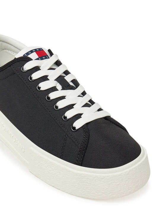 Tommy Jeans Laisvalaikio batai Tommy Jeans Tjw Flatform Canvas Sneaker EN0EN02792 Juoda