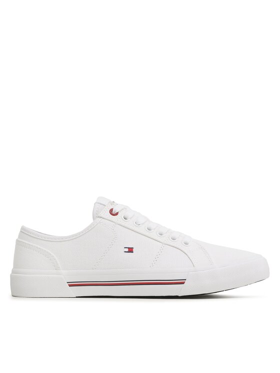 Tommy Hilfiger Tenisice Tommy Hilfiger Core Corporate Vulc Canvas FM0FM04560 Bijela