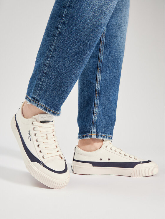 Pepe Jeans Кецове Pepe Jeans Ben Band M PMS31043 Бял