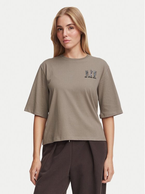 The North Face The North Face Camiseta NF0A8JAP Beige oscuro Boxy Fit