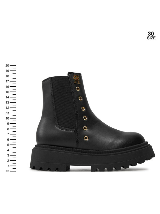 Tommy Hilfiger Členková obuv Tommy Hilfiger Chelsea Boot T3A5-33578-1351 M Čierna