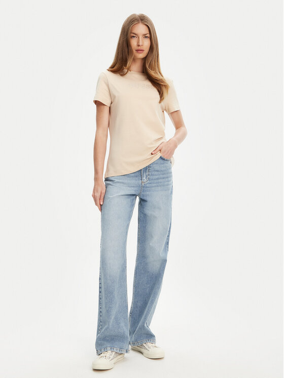 Guess Guess Футболка V3BI11 J1314 Бежевий Regular Fit