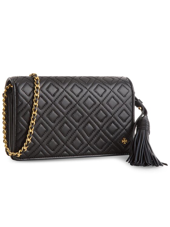 Tory Burch Geantă Tory Burch Fleming Flat Wallet Cross-Body 46449 Negru