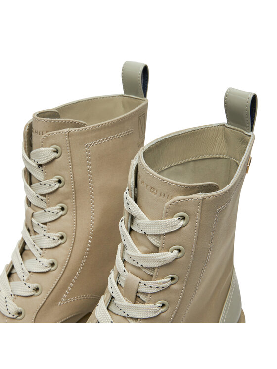 Tommy Hilfiger Туристически oбувки Tommy Hilfiger Flag Ventile Lace Up Boot FW0FW08287 Бежов