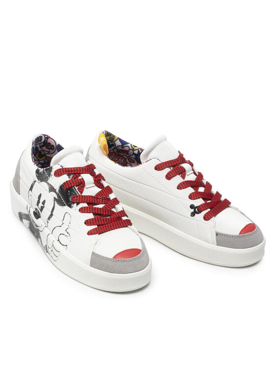 Desigual Sneakersy Desigual Mickey 22SSKP12 Bílá