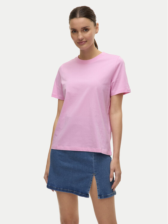 Vero Moda Vero Moda Marškinėliai Paulina 10316991 Rožinė Regular Fit