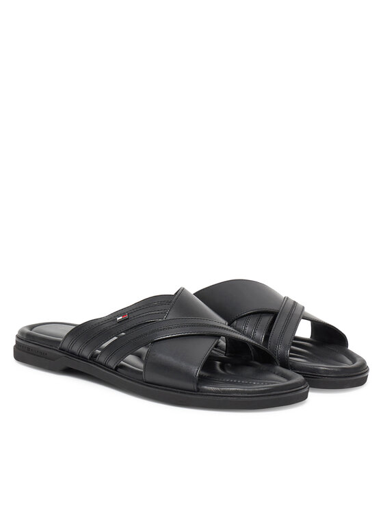 Tommy Hilfiger Chanclas Tommy Hilfiger Premium Hilfiger Cc Lth Sandal FM0FM05504 Negro
