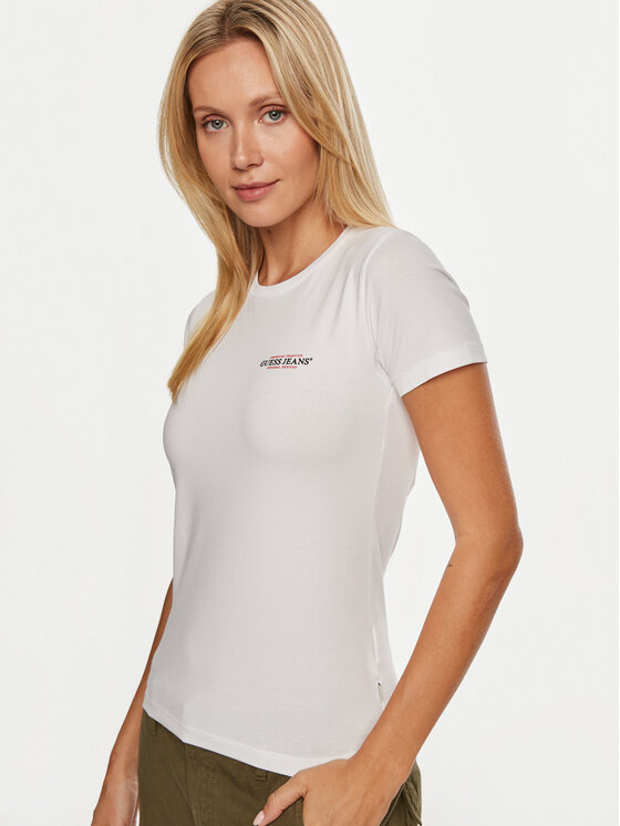 Guess Jeans Guess Jeans Футболка W4YI02 J1314 Білий Slim Fit