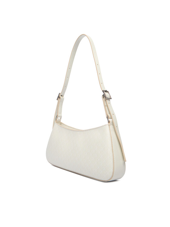 Calvin Klein Soma Calvin Klein Emblem Aop Small Shoulder Bag LV04F3324G Écru