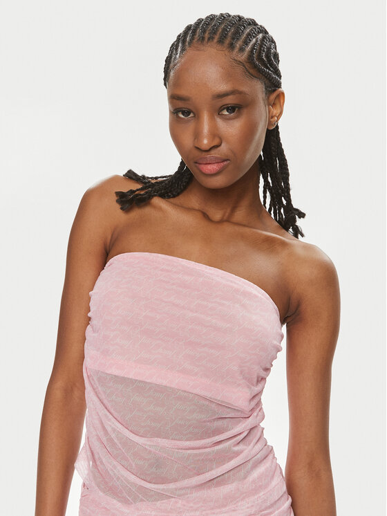 Juicy Couture Juicy Couture Marškinėliai JCWCT23328 Rožinė Slim Fit