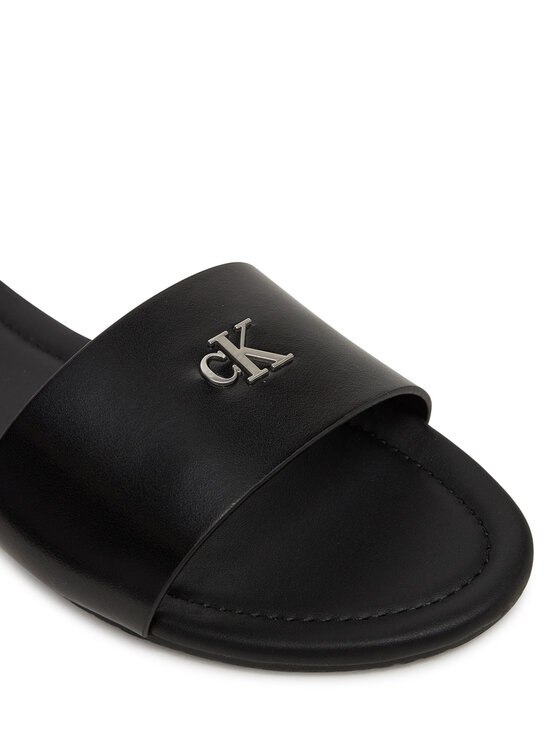 Calvin Klein Jeans Natikače Calvin Klein Jeans Flat Sandal Slide Mg YW0YW01697 Crna