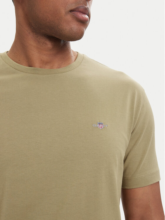 Gant Gant Camiseta Shield  2003184 Verde oscuro Regular Fit