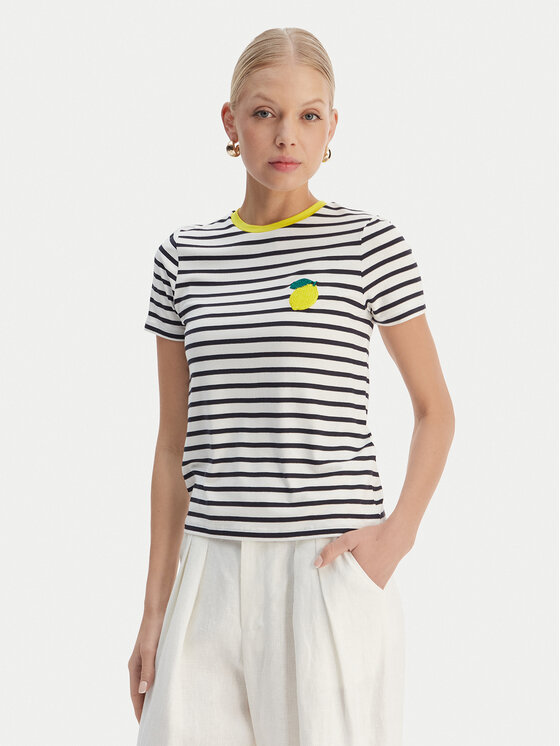 ONLY ONLY Camiseta Heart 15318959 Blanco Regular Fit