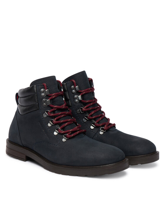 Tommy Hilfiger Ghete Tommy Hilfiger Cleated Hilfiger Wrm Hook Boot FM0FM05699 Bleumarin