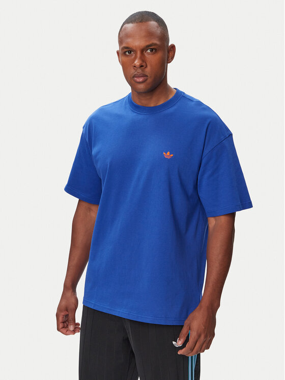 adidas adidas Футболка Trefoil Essentials HZ1002 Голубий Loose Fit