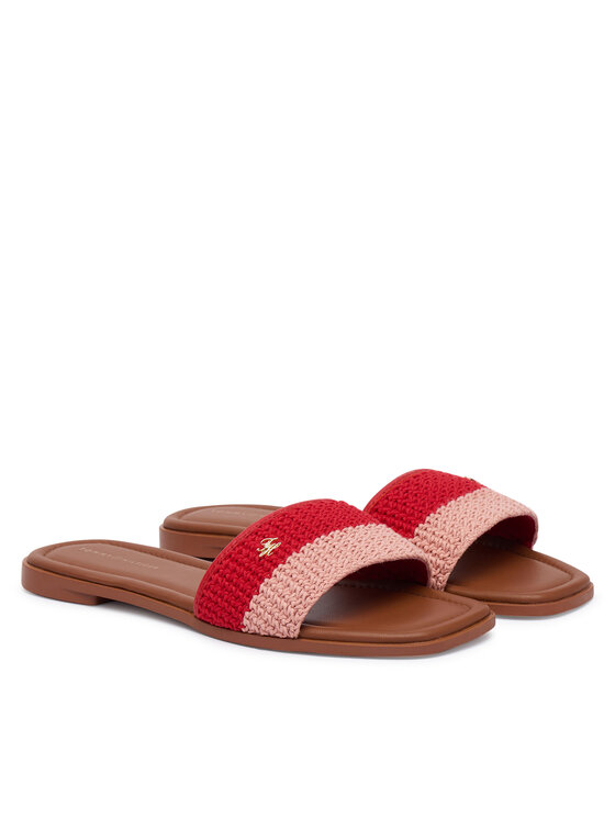 Tommy Hilfiger Papucs Tommy Hilfiger Th Flat FW0FW09513 Piros