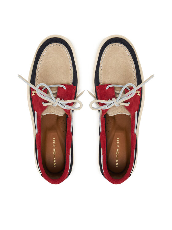 Tommy Hilfiger Mokasīni Tommy Hilfiger Light Suede Boat Shoe FW0FW09337 Tumši zils