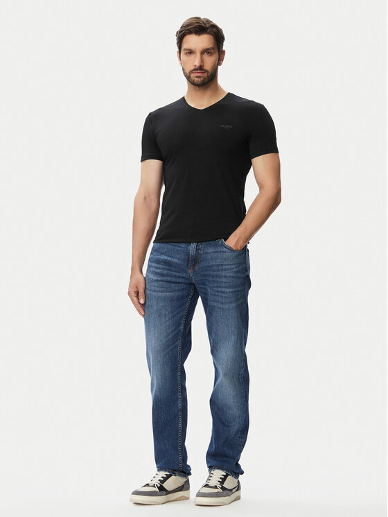 Guess Guess Футболка M6YI32 K3735 Чорний Extra Slim Fit