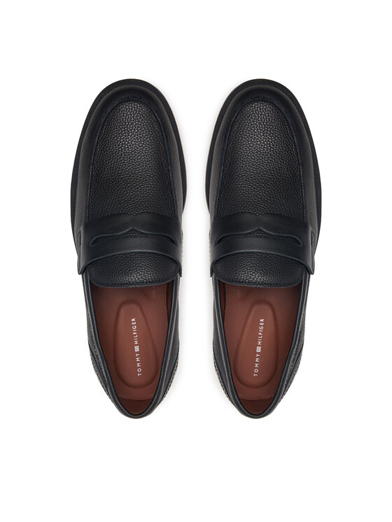 Tommy Hilfiger Loaferice Tommy Hilfiger Lth Mix Dress Hilfiger Loafer FM0FM06087 Crna
