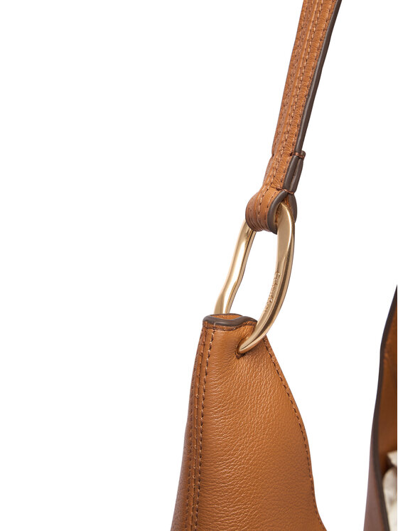 Calvin Klein Geantă Calvin Klein Slouchy Leather Md Shoulder Bag LV04F3543G Maro deschis