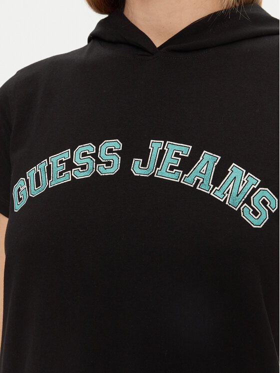 Guess Guess Футболка W5GP28 J1314 Чорний Regular Fit