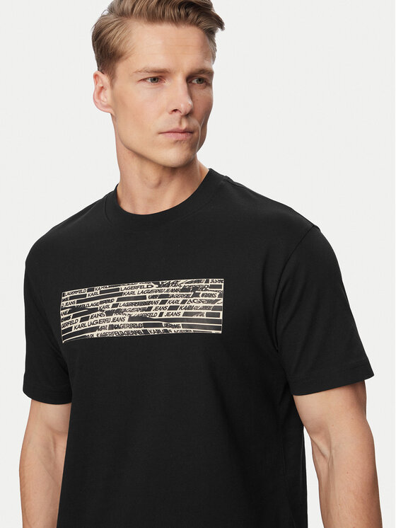 Karl Lagerfeld Jeans Karl Lagerfeld Jeans Camiseta B2M17053 Negro Relaxed Fit