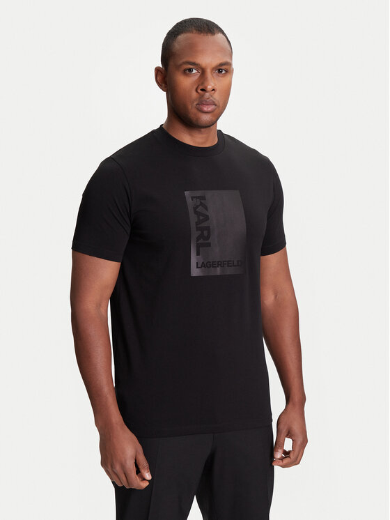 KARL LAGERFELD KARL LAGERFELD Póló 755038 553235 Fekete Regular Fit
