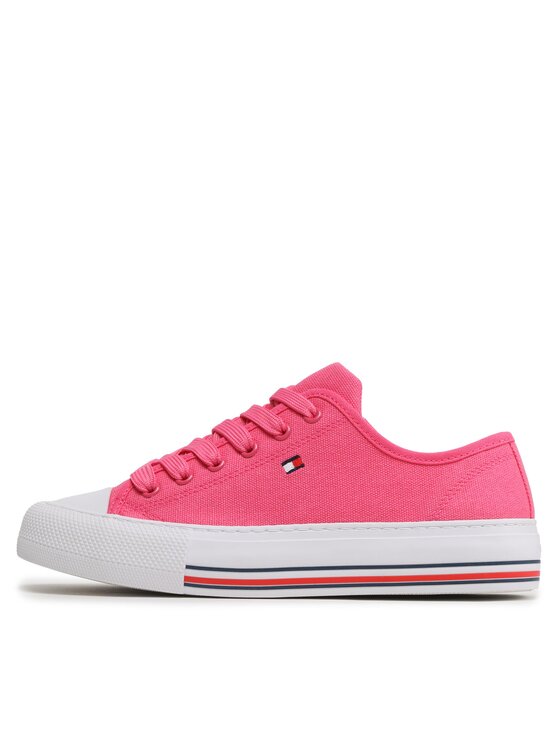 Tommy Hilfiger Bambas Tommy Hilfiger Low Cut Lace-Up T3A9-32677-0890313 S Rosa