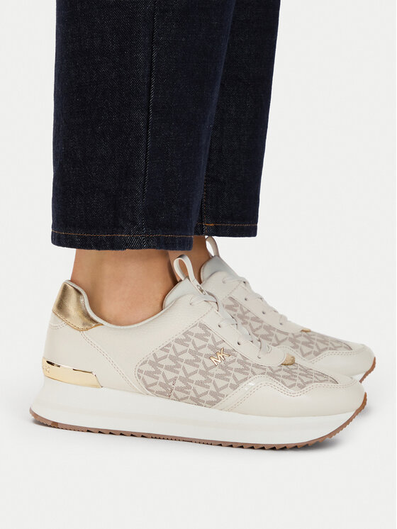 MICHAEL Michael Kors Sneakersy MICHAEL Michael Kors Raina Trainer 43R4RNFSAB Écru