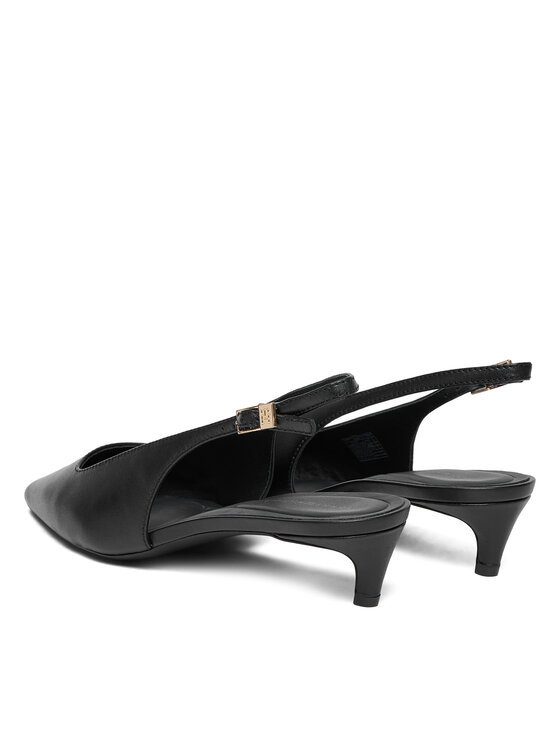 Tommy Hilfiger Salonarji Tommy Hilfiger Th Buckle Slingback Low Pump FW0FW09009 Črna