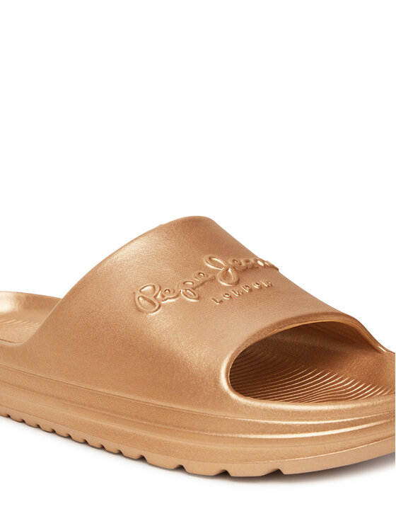 Pepe Jeans Nazouváky Pepe Jeans Beach Slidemet PLS70165 Zlatá