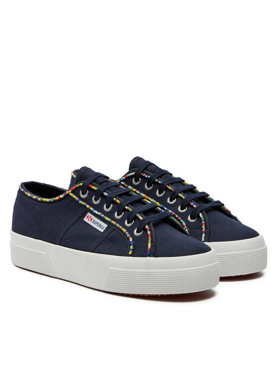 Superga Tenisky Superga Multicolor Beads 2740 S4131FW Tmavomodrá