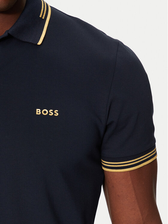 BOSS Boss Поло Paul 50506193 Cиній Slim Fit