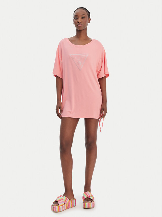 Guess Guess Футболка E4GI00 K68D2 Рожевий Oversize