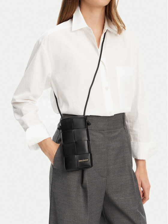 GINO ROSSI Taška na telefon Gino Rossi C-BFT231202 Černá